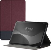 kwmobile hoes voor Lenovo Tab P11 - Slanke tablethoes met standaard - Tablet cover in donkerrood / zwart
