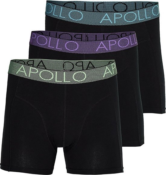 Apollo heren boxershorts | MAAT L | Black colours | 3-pack