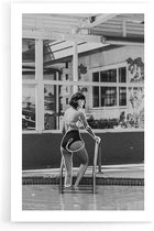 Walljar - Swimming Pool - Zwart wit poster