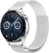 Milanees Smartwatch bandje - Geschikt voor  Huawei Watch GT 3 46mm Milanese band - zilver - Zilver - Strap-it Horlogeband / Polsband / Armband