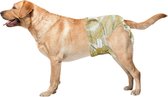 Loopsheidbroekje hond - gouden palmprint - maat L - voor grotere teefjes - herbruikbaar - hondenbroekje - hondenluier - loopsheid - incontinentie hond