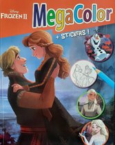 Frozen II - A4 Mega kleurboek met stickers, Anna en Elsa - kleurboek voor kinderen
