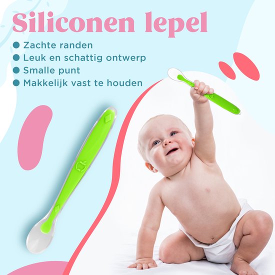 Nevi Kunststof Placemats - Kinderbestek Kinderservies Baby servies- Kinderbord - Placemat kinderen - Bord met zuignappen Groen van Nevi — afbeelding 4