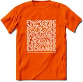 Exchange - Crypto T-Shirt Kleding Cadeau | Dames / Heren / Unisex | Bitcoin / Ethereum shirt | Grappig Verjaardag kado | Tshirt Met Print | - Oranje - XL