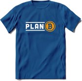 Plan B - Crypto T-Shirt Kleding Cadeau | Dames / Heren / Unisex | Bitcoin / Ethereum shirt | Grappig Verjaardag kado | Tshirt Met Print | - Donker Blauw - 3XL