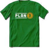 Plan B - Crypto T-Shirt Kleding Cadeau | Dames / Heren / Unisex | Bitcoin / Ethereum shirt | Grappig Verjaardag kado | Tshirt Met Print | - Donker Groen - L