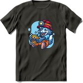 Mining Wolf - Crypto T-Shirt Kleding Cadeau | Dames / Heren / Unisex | Bitcoin / Ethereum shirt | Grappig Verjaardag kado | Tshirt Met Print  Prijs - Donker Grijs - M