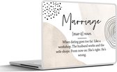 Laptop sticker - 12.3 inch - Woordenboek - Huwelijk - Quote