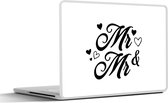 Laptop sticker - 10.1 inch - 'Mr & Mr' - Trouwen - Quotes - Spreuken