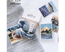 Bullet Journal Stickers - Planner Agenda Stickers - 46 Stuks - The Great Wave off Kanagawa - Japanse stijl zegelstickers- Scrapbook stickers - Bujo stickers - Stickers volwassenen en kinderen