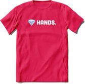 Daimond Hands - Crypto T-Shirt Kleding Cadeau | Dames / Heren / Unisex | Bitcoin / Ethereum shirt | Grappig Verjaardag kado | BTC Tshirt Met Print | - Roze - M