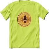 Ethereum Coin - Crypto T-Shirt Kleding Cadeau | Dames / Heren / Unisex | Bitcoin / Ethereum shirt | Grappig Verjaardag kado | BTC Tshirt Met Print | - Groen - XL