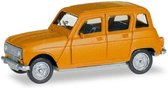 Herpa Renault auto R4, geel 4cm schaal 1:87