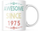 Verjaardag Mok awesome since 1975 | Verjaardag cadeau | Grappige Cadeaus | Koffiemok | Koffiebeker | Theemok | Theebeker