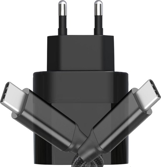 Power Delivery Snellader met USB-C Kabel 2 Meter - Universeel, Samsung,  OnePlus,... | bol.com