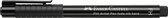 Faber-Castell fineliner - Pitt Artist Pen - fude hard - 199 zwart - FC-167895
