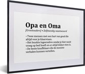 Fotolijst incl. Poster - 'Opa en oma' - Quotes - Spreuken - 40x30 cm - Posterlijst