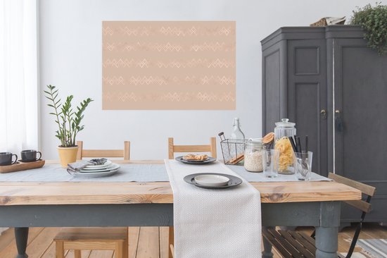 Luxe motif de diamants en or rose sur fond rose 120x80 cm