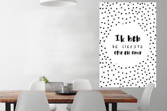 Affiche 'J'ai le grand-père et la grand-mère les plus adorables' - Proverbes - Citations - 80x120 cm