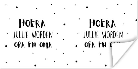 Affiche Papi et mamie - Enceinte - Bébé en route - 40x20 cm