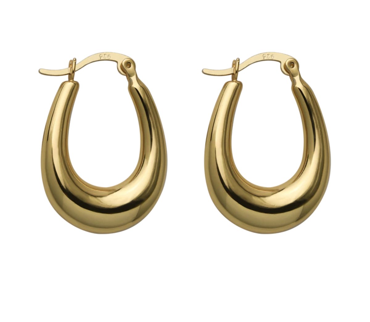 KISSPAT Oorringen voor dames, hypoallergeen, 925 zilver, gouden oorbellen voor dames en meisjes, cadeaus, sieraden, feest, Metaal, Geen edelsteen