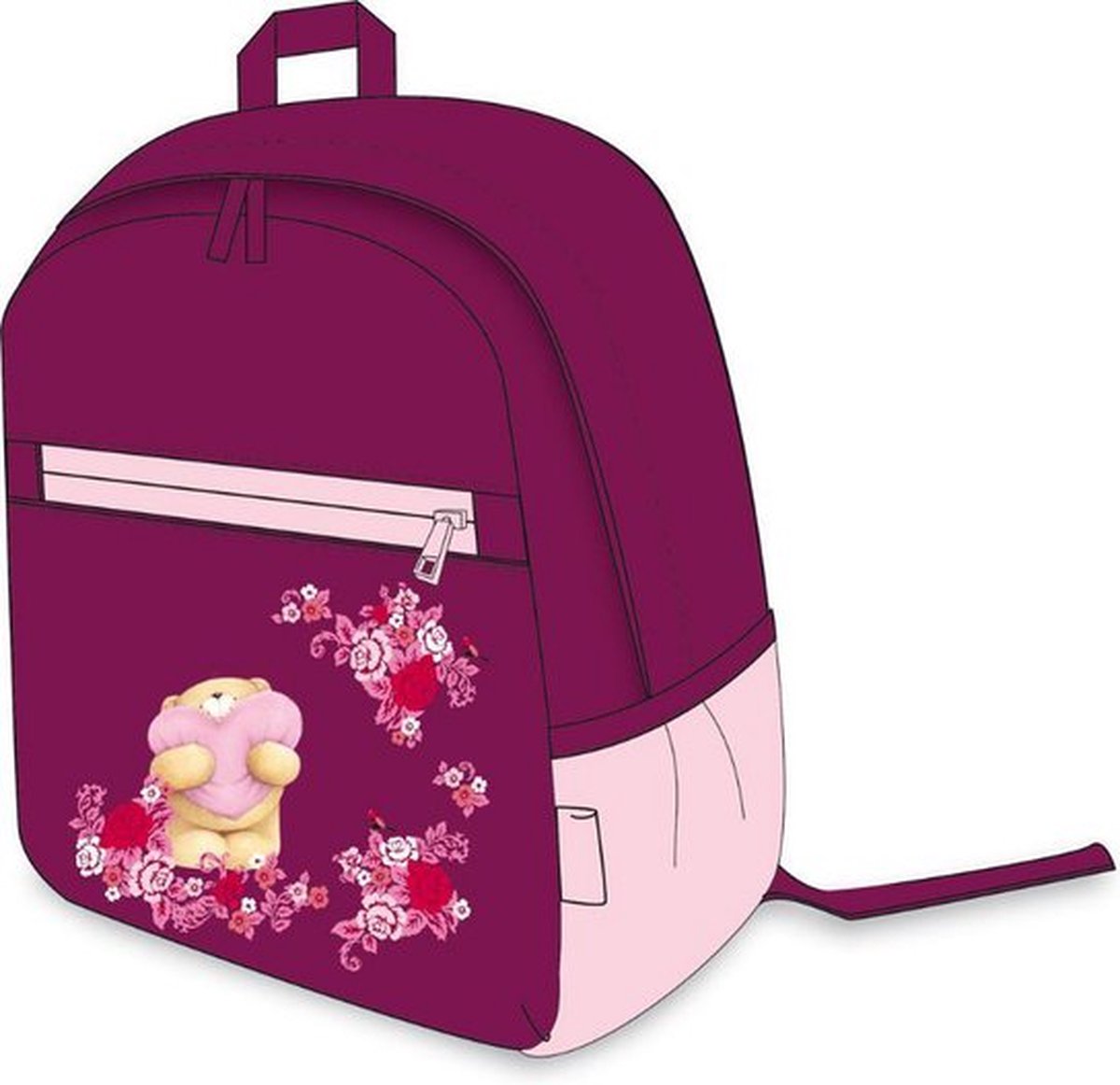 Forever Friends Kids kleine Schooltas Rugzak Meisjes Hart & Beer