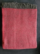 LVL Style Deken - Plaid -Merino wol - 100% Nieuw - 140x200cm - ROOD