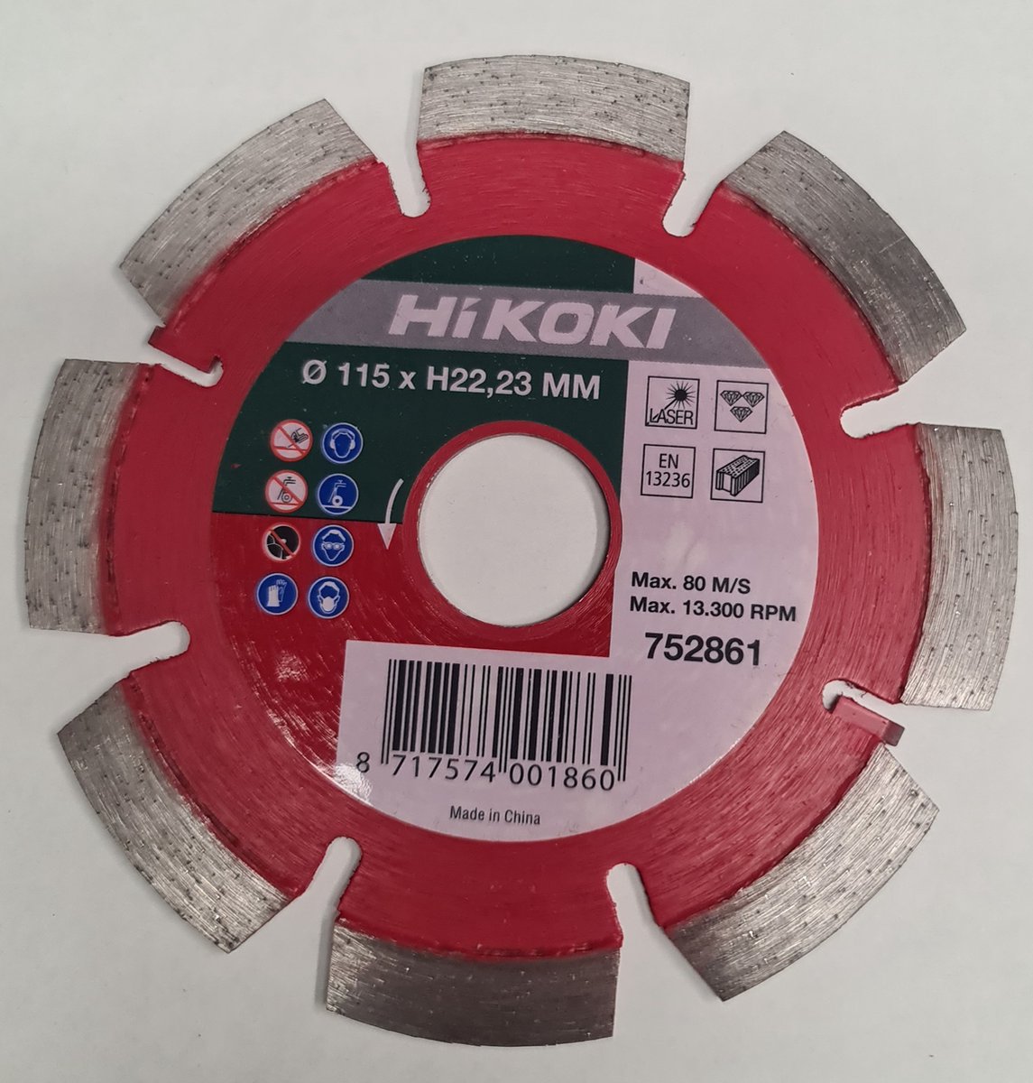 HiKOKI DIAMANT ZAAGBLAD 115X22,2X10MM TYPE BAKSTEEN LASER