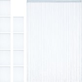 Relaxdays 10x draadgordijn zilver - draadjesgordijn - deurgordijn - slierten 145 x 245 cm