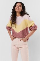 Vero Moda Trui Vmplazarib Ls O-neck Blouse Ga 10257752 Parfait Pink/lemon Dames Maat - S