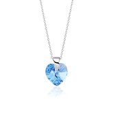 Montebello Ketting Amy KHZ448 - Swarovski® Hart - 925 Zilver Gerhod. - Ø10mm - 45cm