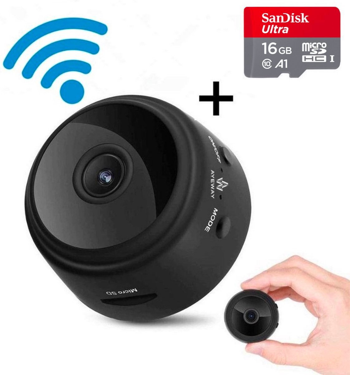 Tooxy Verborgen wifi camera met app - Wifi camera - Spy camera - Verborgen camera - Draadloos - Met 128GB SD kaart
