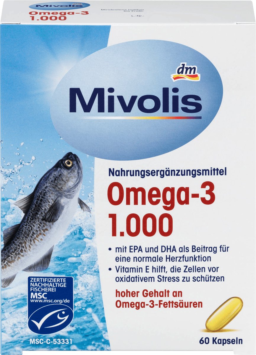 Goedkoopste Mivolis Omega-3 1.000, capsules 60 sts, 85,1 g