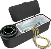 Ultrasonische reinigingsapparaat, bril 48 KHz, 650 ml, professionele ultrasonische reiniger, voor het reinigen van sieraden met timer, soft touch, geluidsarm, schone sieraden, diam