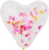 Valentijn hartvormige ballonnen met confetti in 12 stuks 30cm.