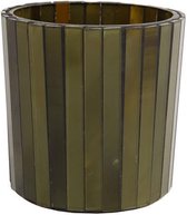 Oneiro’s Luxe Waxinelichthouder  AMO Geel S -  D8x8 cm - kaarsenhouders - kaarsenhouder - waxinehouder - decoratie – woonaccessoires – theelichthouder – zwart – goud – zilver