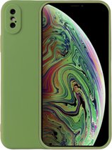 Smartphonica iPhone Xs Max siliconen hoesje - Groen / Back Cover