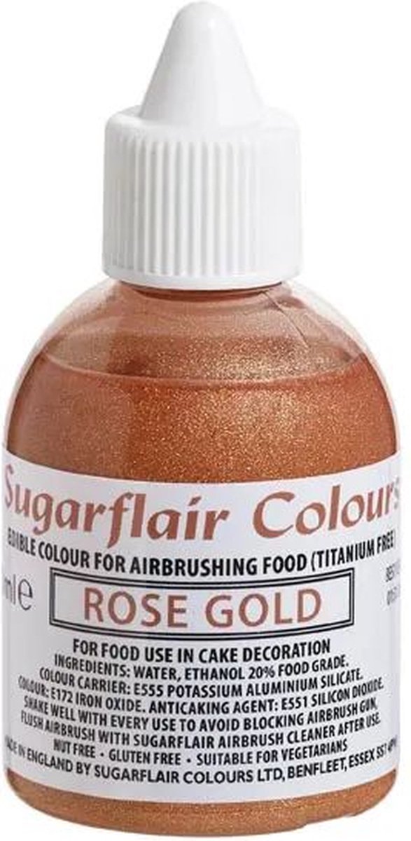 Colorant alimentaire or rose Sugarflair 14ml