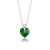 Montebello Ketting Amy KHZ433 - Swarovski® Hart - 925 Zilver Gerhod, - Ø10mm - 45cm