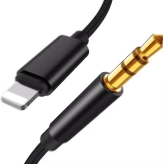 Aux kabel iPhone voor auto - Lightning naar jack kabel – Aux Kabel