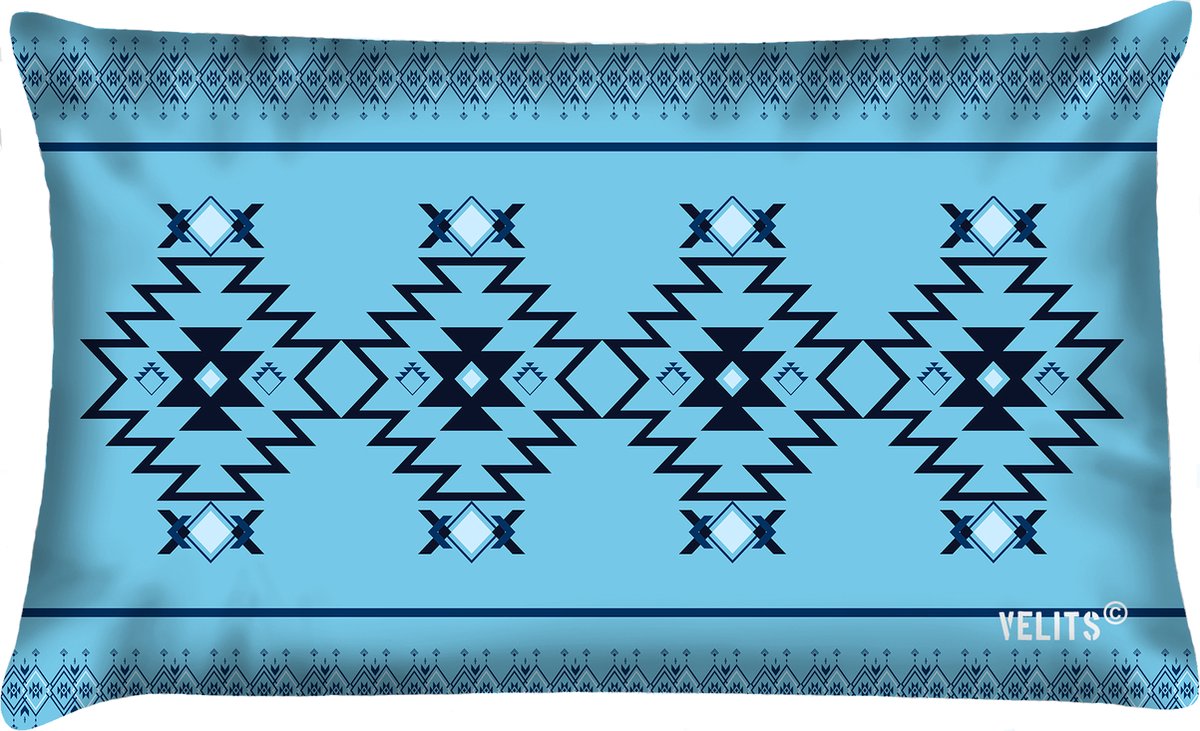 Sierkussen Home&Garden blauwe kleuren 40x60cm outdoor