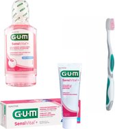 GUM SensiVital+ Voordeelpakket - Mondwater + Tandpasta + Tandenborstel