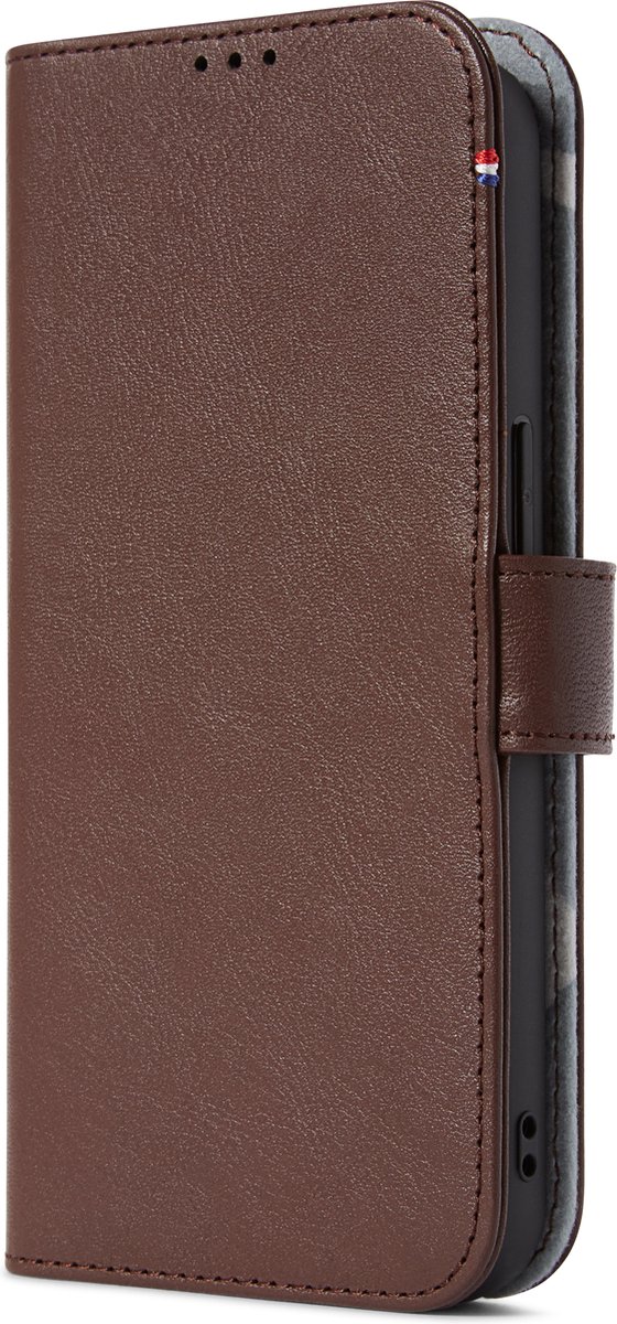 DECODED 2-in-1 Wallet Case geschikt voor iPhone 13 Pro (6,1 inch), Hoogwaardige Leren Book Case met Ruimte voor 3 Pasjes, Afneembare Magnetische Back Cover (Bruin)