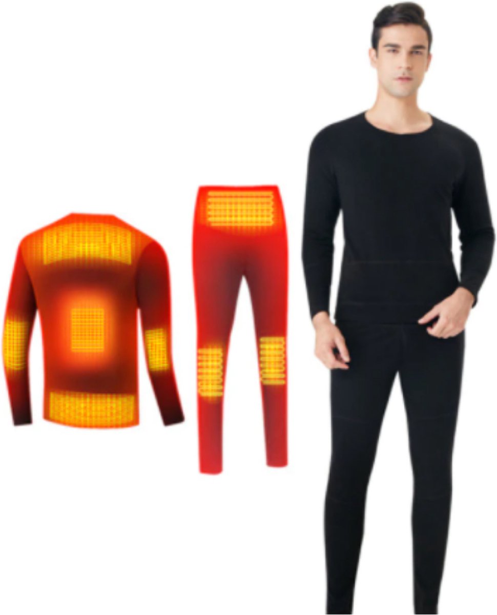 Verwarmd Elektrisch Thermo Ondergoed | XL | Elektrisch Verwarmde Broek &  Shirt |... | bol.com