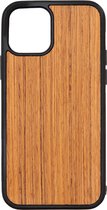 Apple Iphone 12 Pro Max Teak - Houten GSM / Telefoon Hoesje - Shockproof TPU Case