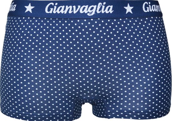 Meisjes boxershorts Gianvaglia 3 pack stippel donkerblauw 92/104