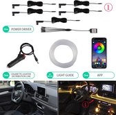 Auto Backlights Auto Neon Lamp Interieur Verlichting Sfeerverlichting RGB Sfeer Lamp Glasvezel voor Auto APP Controle Led Strips