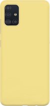 Ceezs Pantone siliconen hoesje geschikt voor Samsung Galaxy A71 - silicone Back cover in een unieke pantone kleur - geel