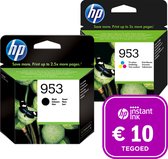HP 953 / HP 953XL - Inktcartridge kleur & 2x zwart + Instant Ink tegoed