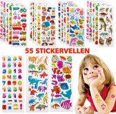 Stickervellen -  55 Stickervellen Voor Kinderen en Peuters - 3D Foam Stickers - Swilix Mega Pack
